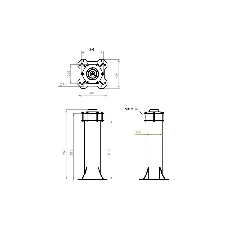 ASToptics Column HD PIER (219mm) For MEADE X WEDGE